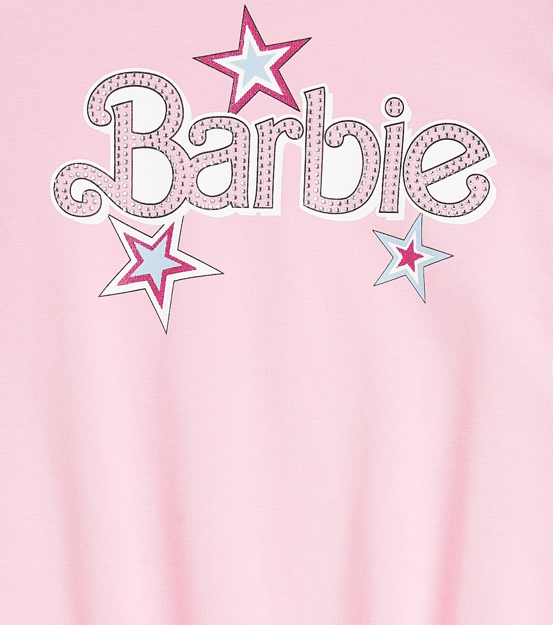 x Barbie® embellished cotton-blend dress | Monnalisa
