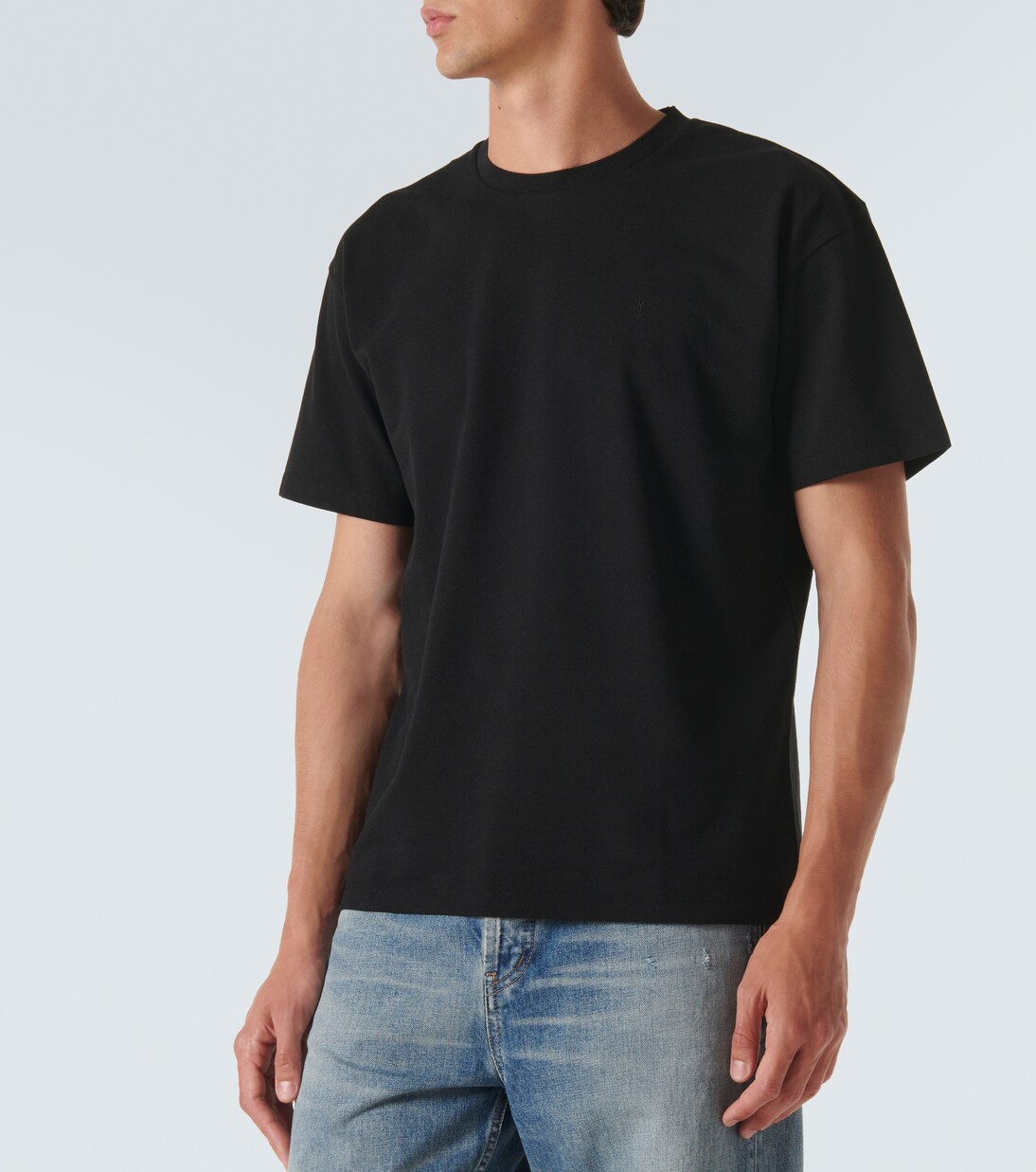 Cassandre cotton-blend piqué T-shirt | Saint Laurent