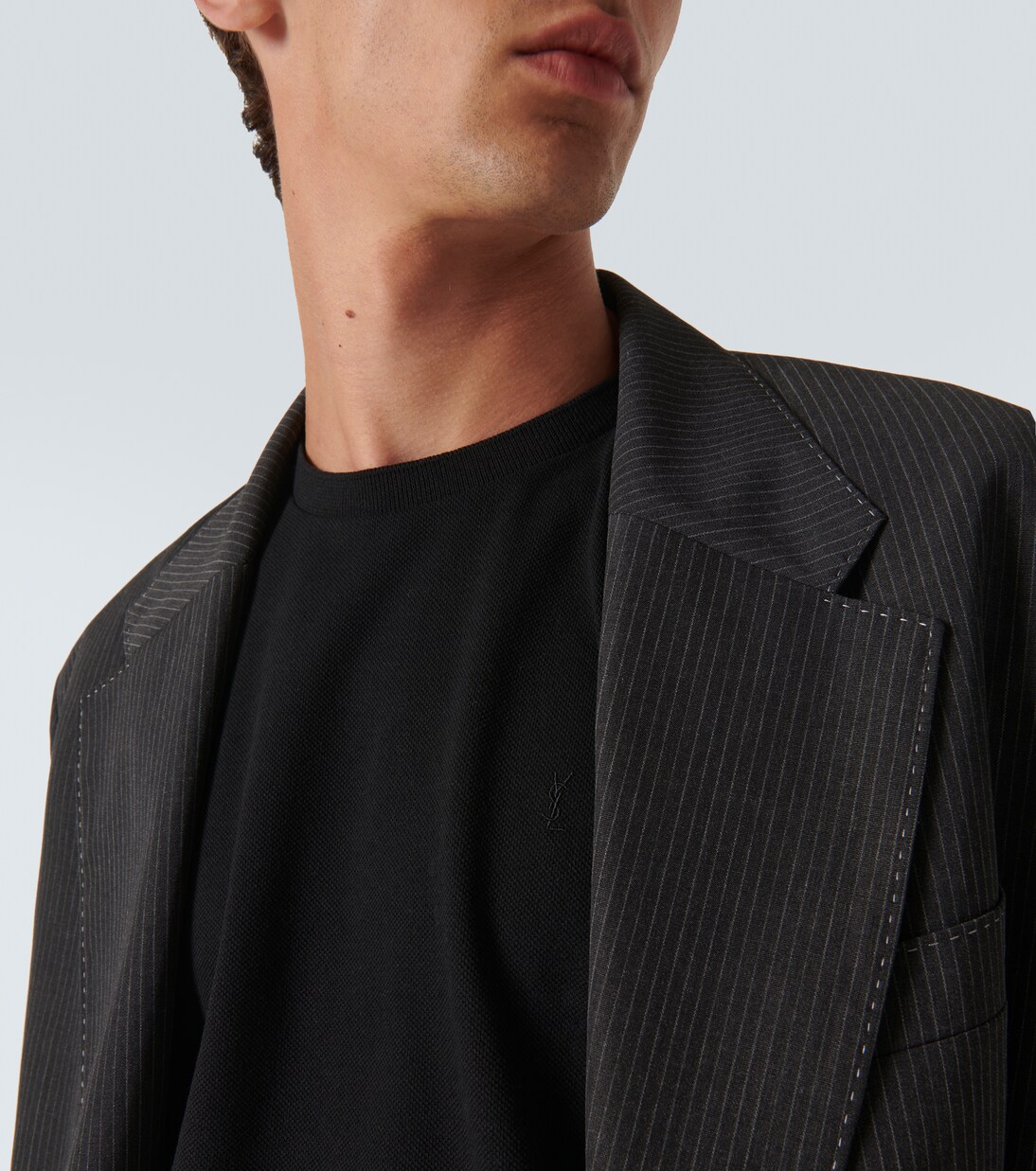 Cassandre cotton-blend piqué T-shirt | Saint Laurent