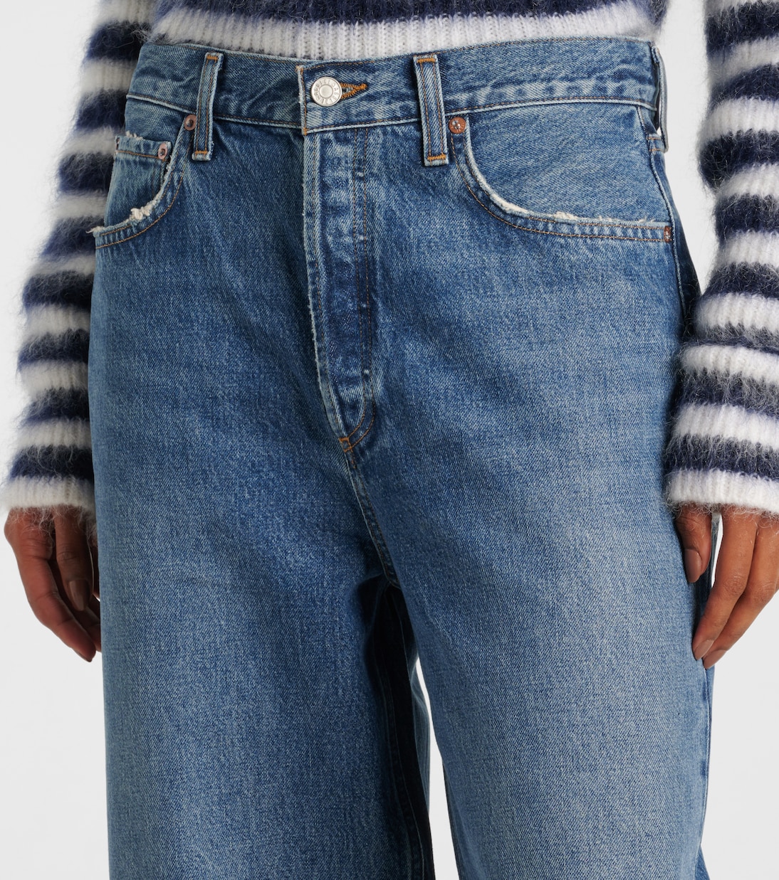 Mid-Rise Wide-Leg Jeans Low Slung Baggy | Agolde