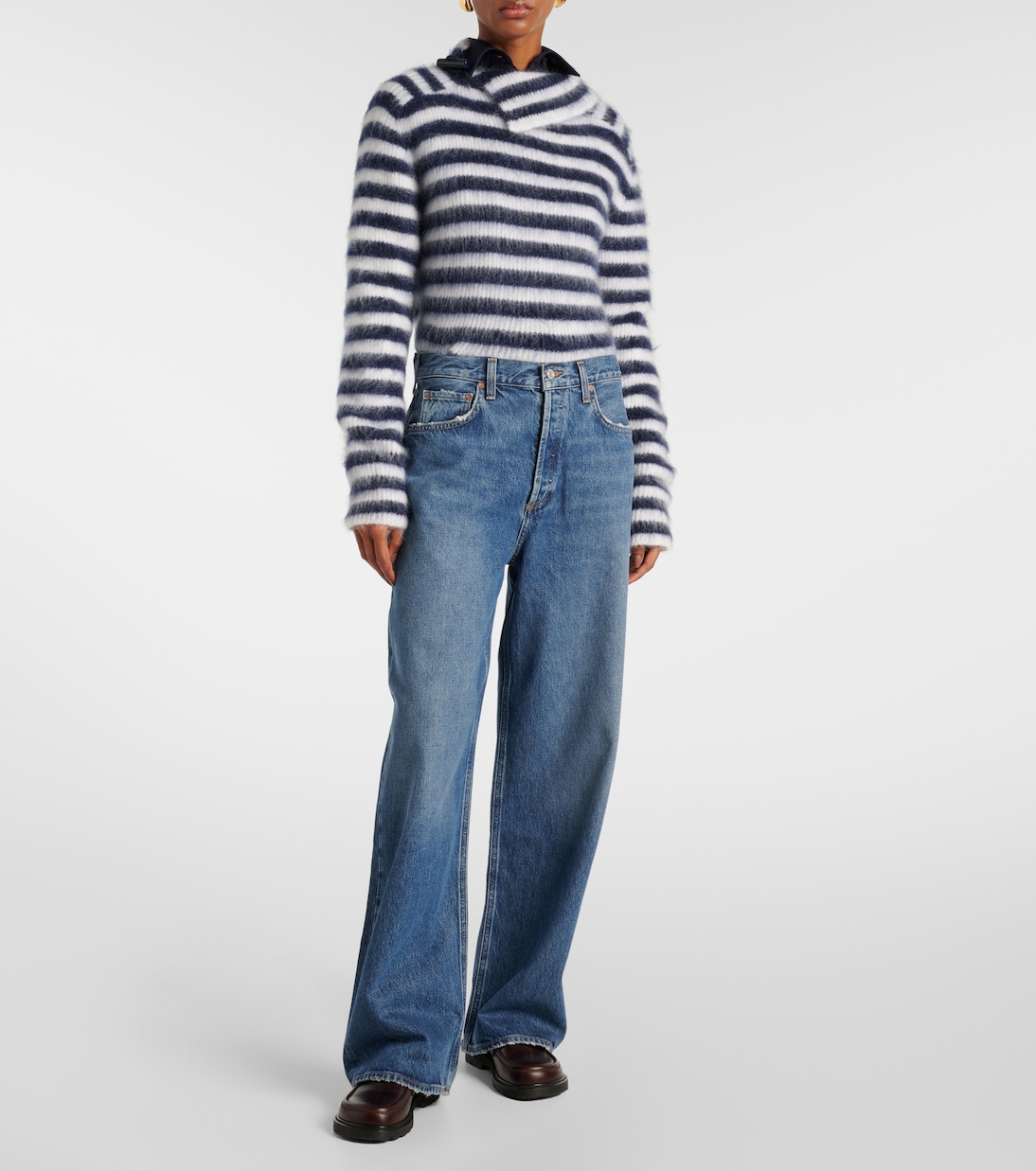 Mid-Rise Wide-Leg Jeans Low Slung Baggy | Agolde