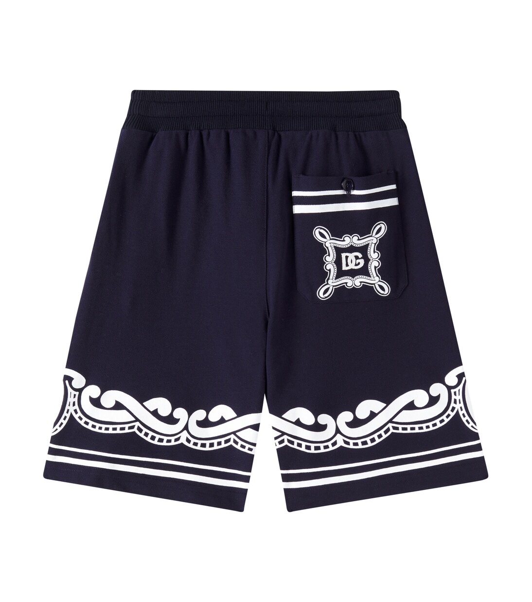Bandana cotton piqué shorts | Dolce&Gabbana Kids