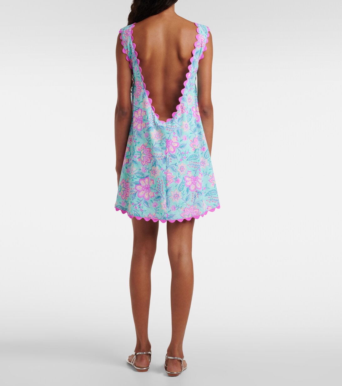 Robe de plage brodée à fleurs | Juliet Dunn