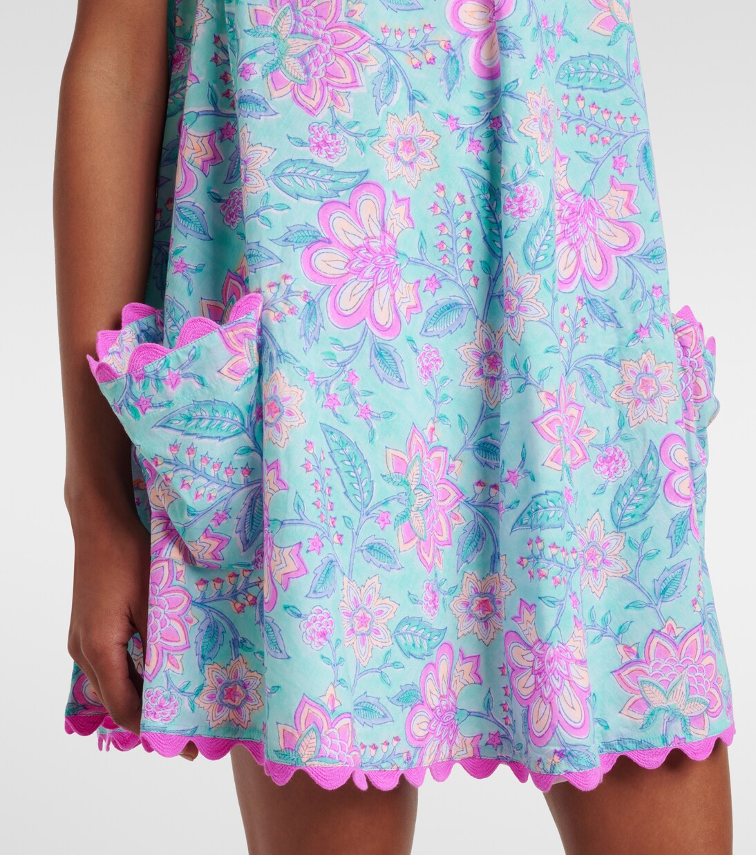 Robe de plage brodée à fleurs | Juliet Dunn