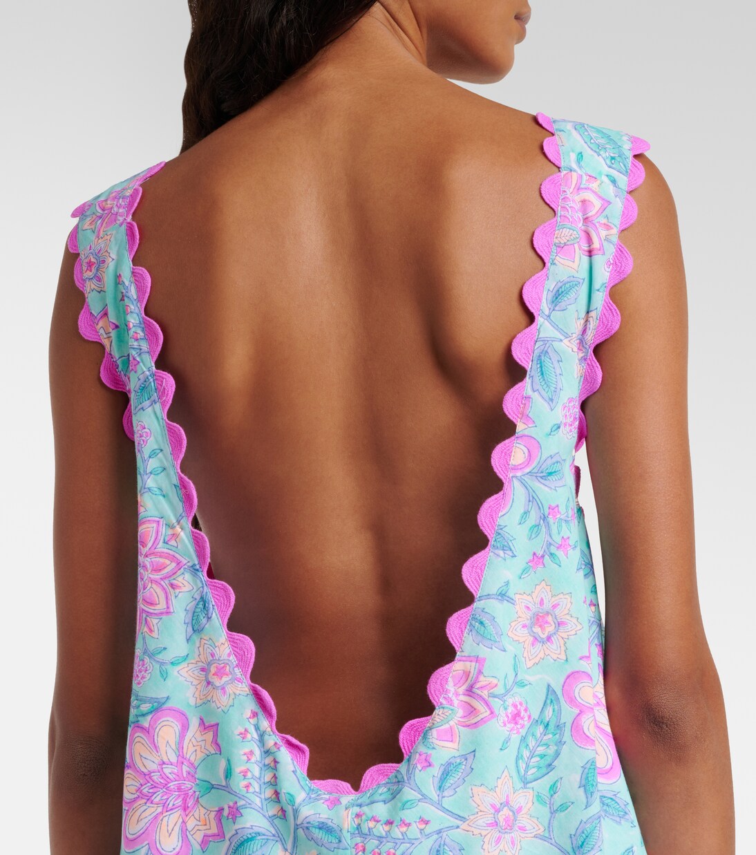 Robe de plage brodée à fleurs | Juliet Dunn