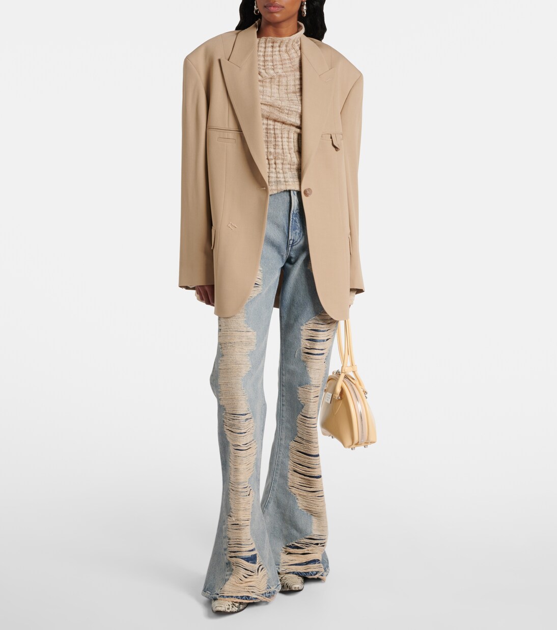 Distressed high-rise bootleg jeans | Acne Studios