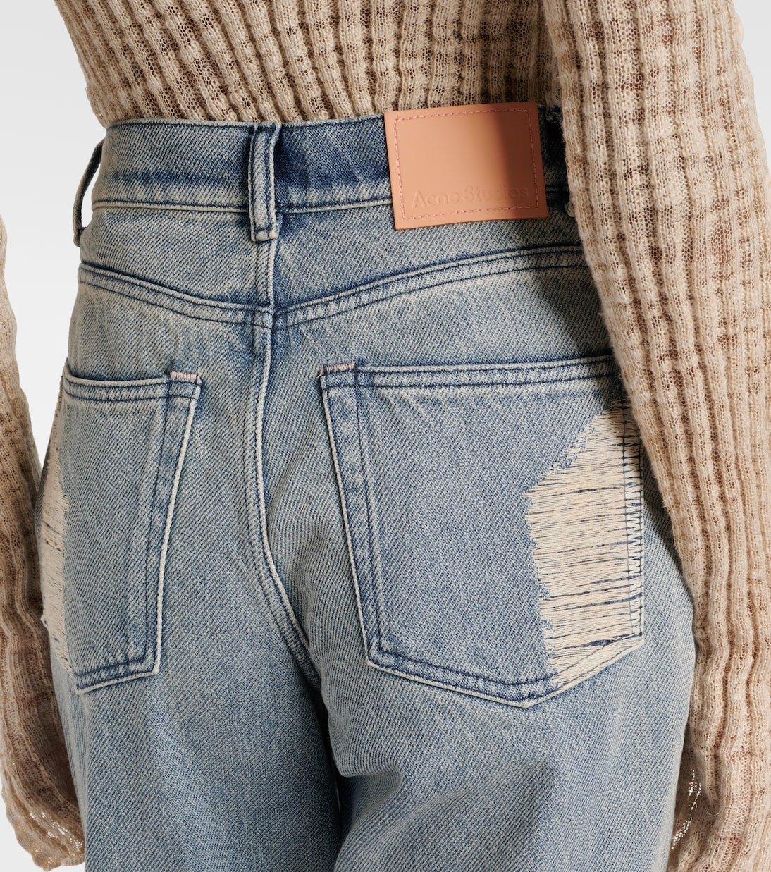Distressed high-rise bootleg jeans | Acne Studios