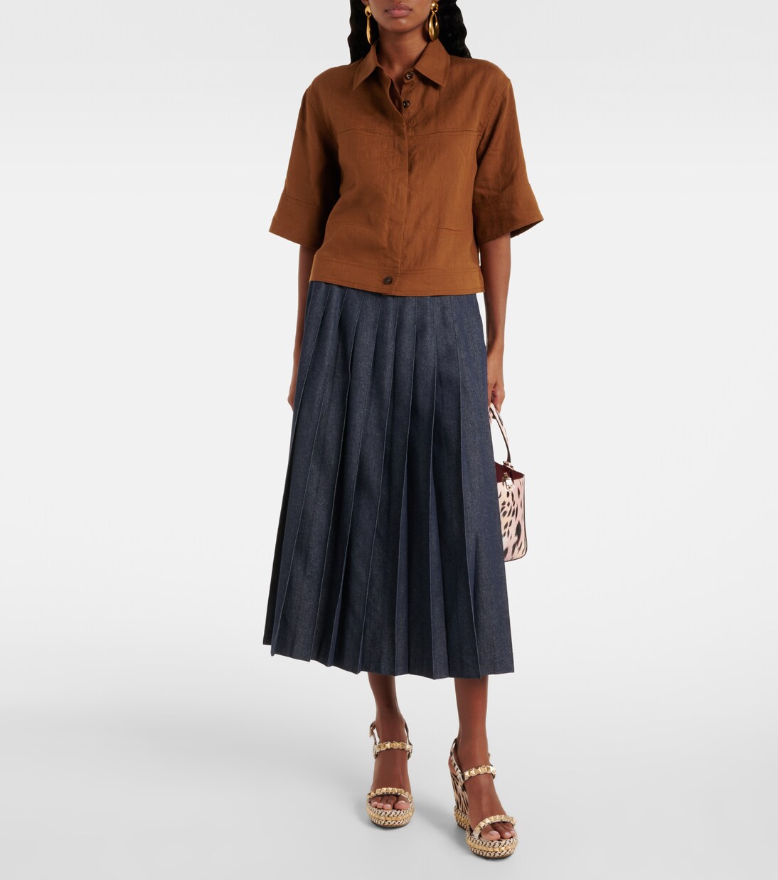 Pyra Clou 110 leopard-print espadrille wedges | Christian Louboutin