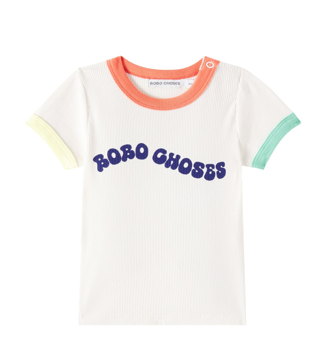 Baby logo ribbed-knit cotton-blend T-shirt | Bobo Choses