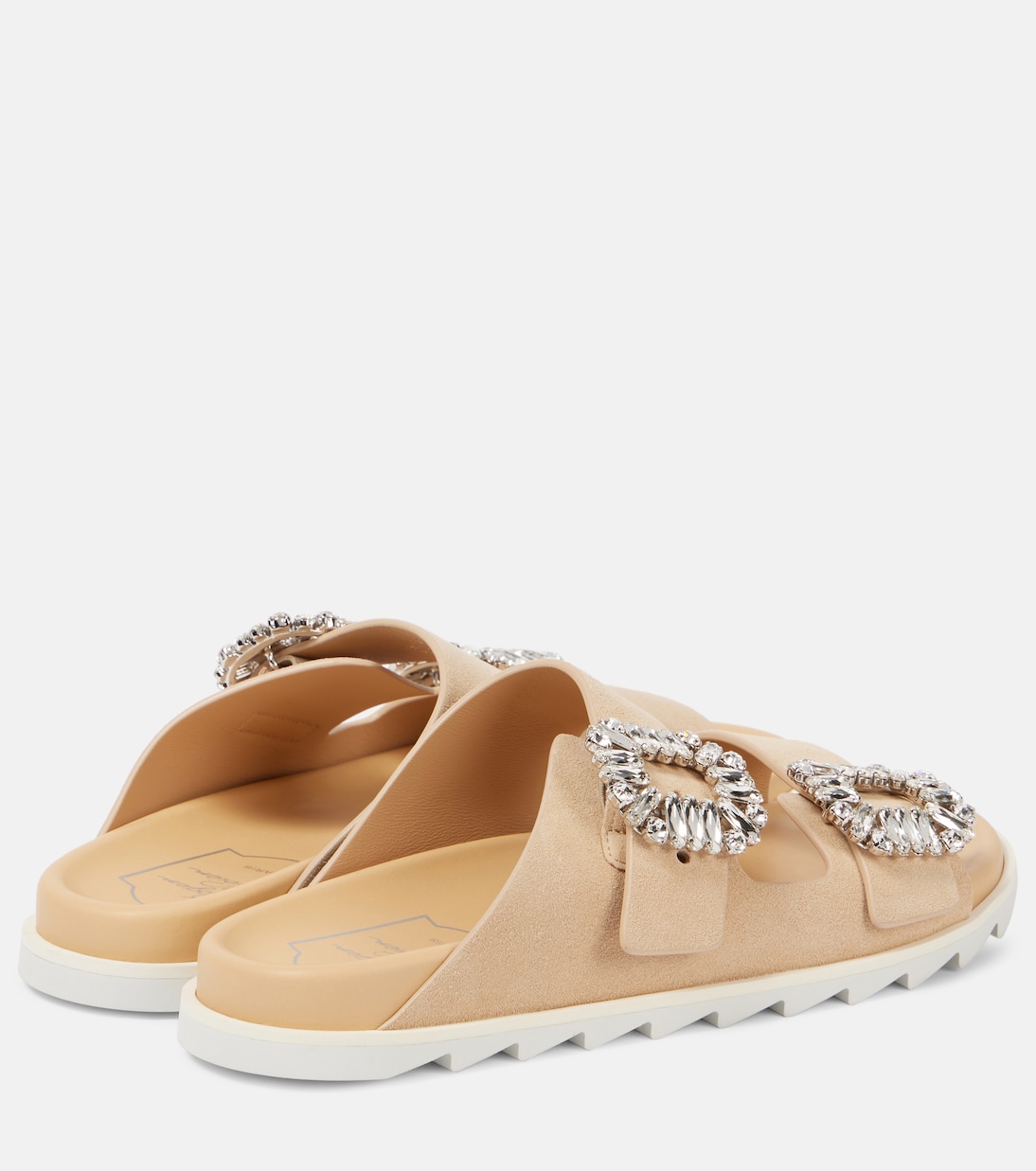 Verzierte Sandalen Slidy Viv' aus Veloursleder | Roger Vivier