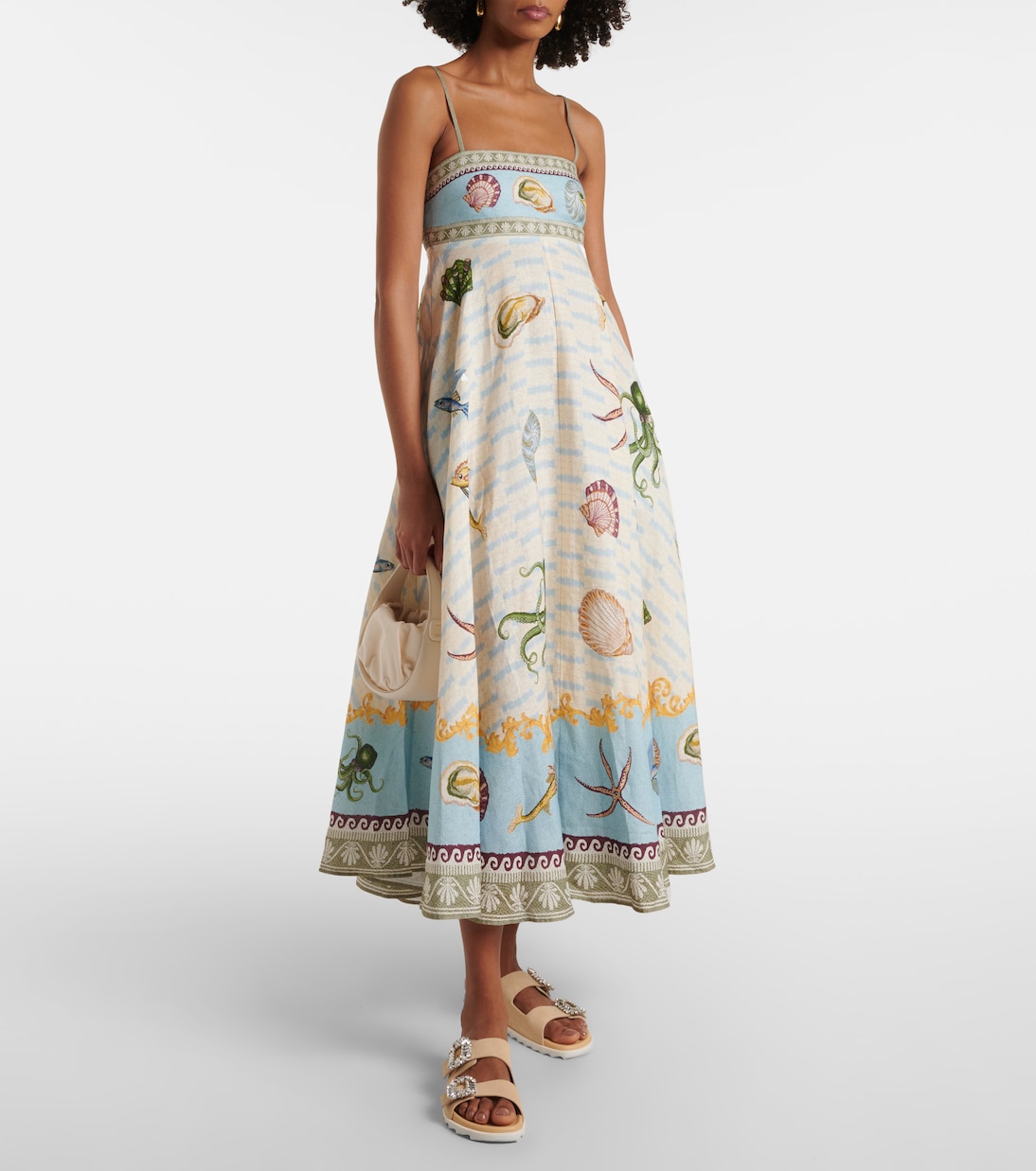 Verzierte Sandalen Slidy Viv' aus Veloursleder | Roger Vivier