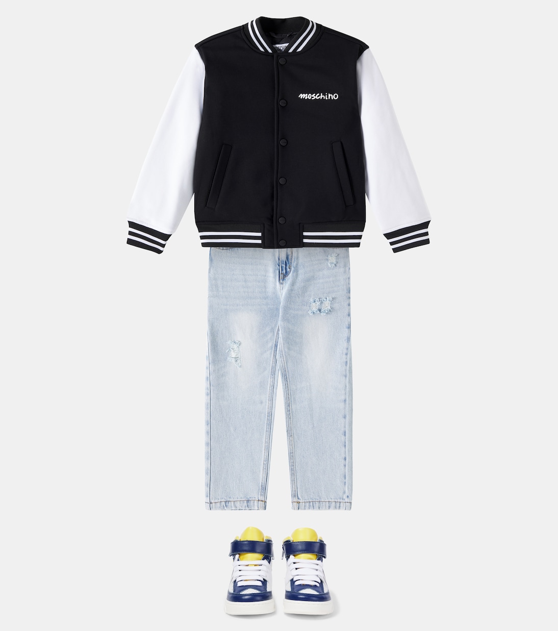 Wattierte Jacke aus einem Baumwollgemisch | Moschino Kids