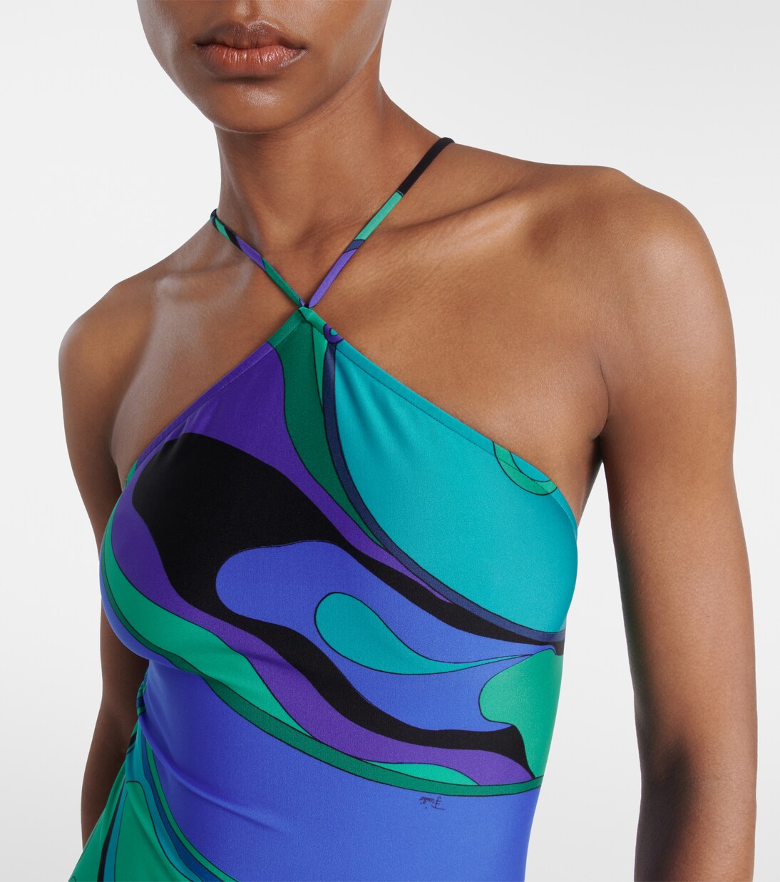 Costume intero Orchidee con scollo all’americana  | Pucci