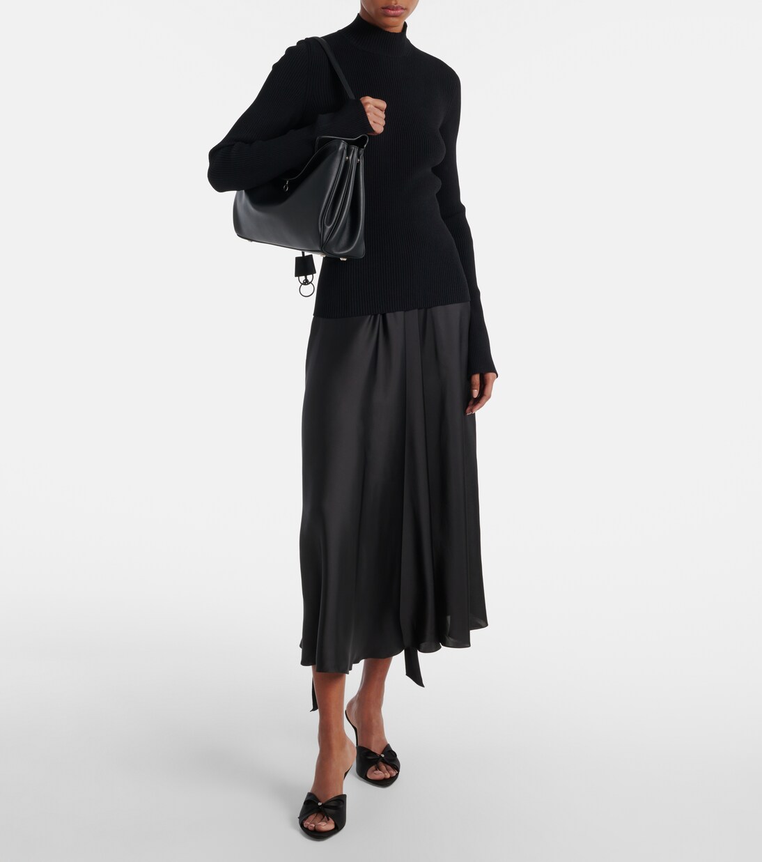 Pantoletten Knife Bow 80 aus Satin | Balenciaga