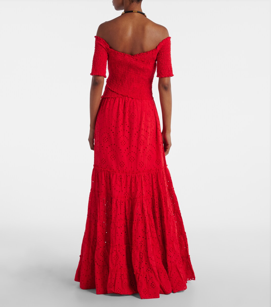 Robe longue Soledad en coton à fleurs | Poupette St Barth