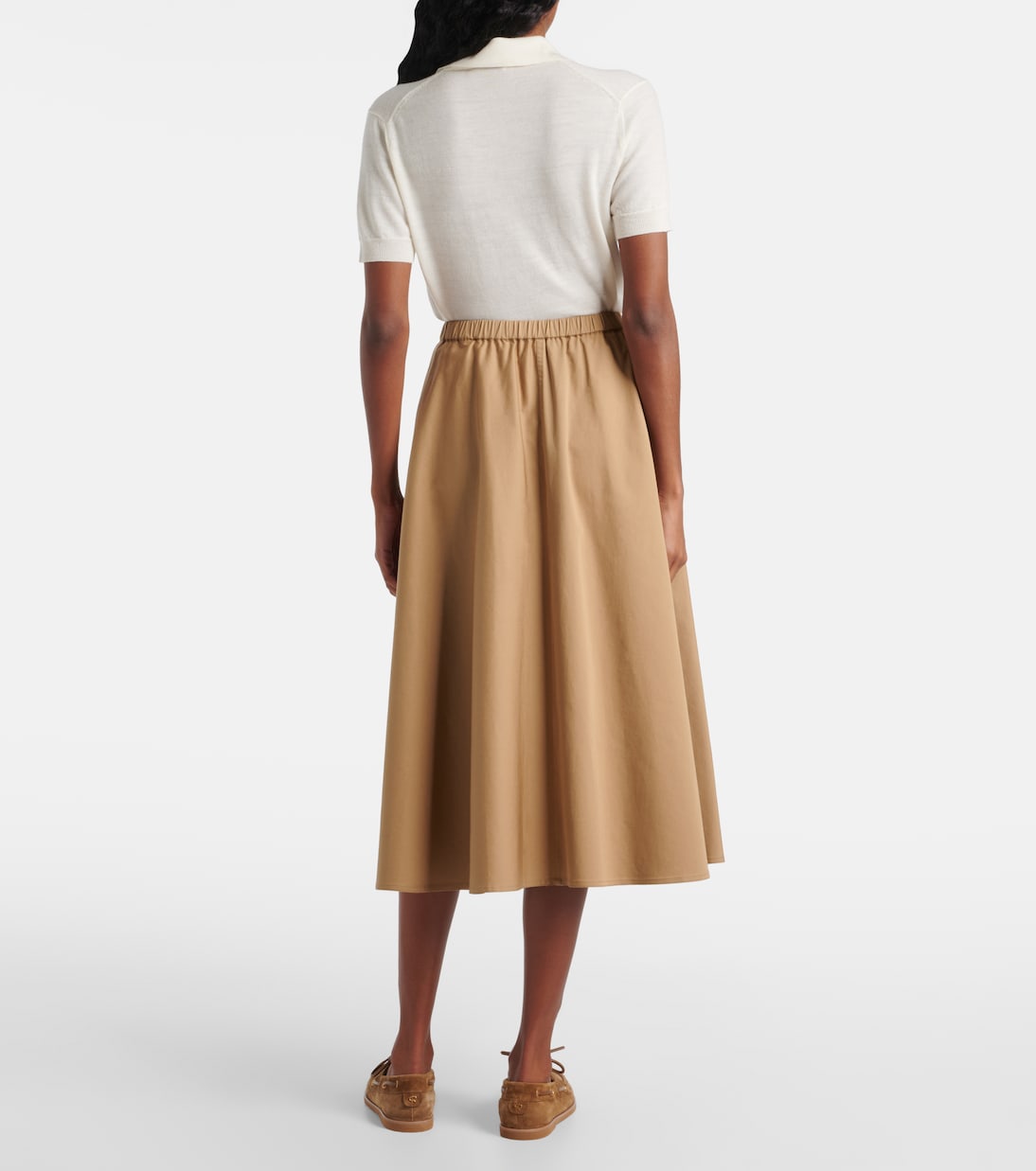 Falda midi en mezcla de algodón | Vince