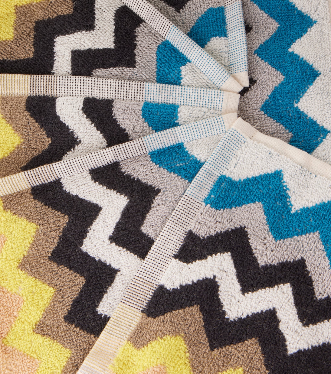 Best Zigzag set of 6 cotton terry hand towels | Missoni