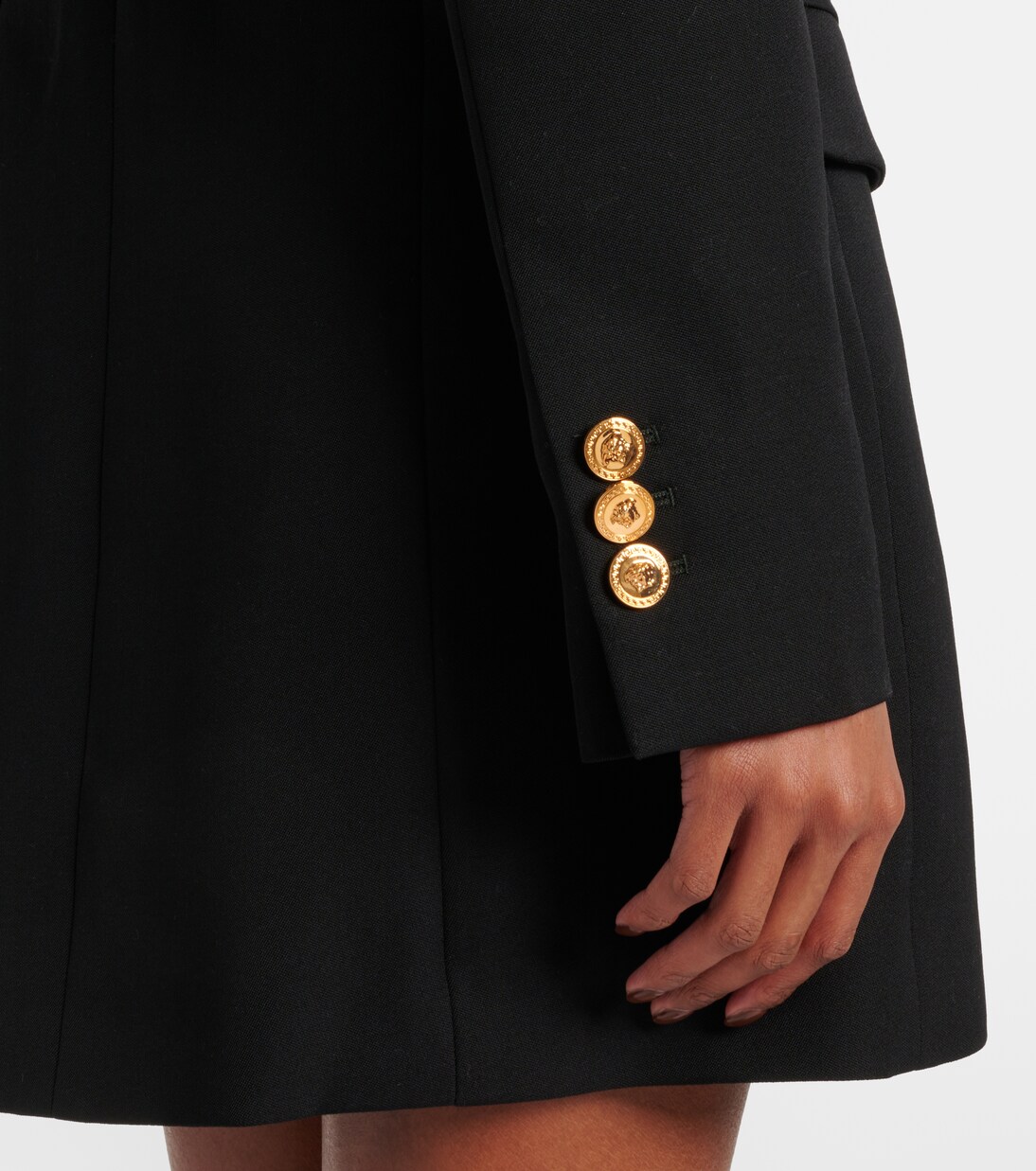 Double-breasted wool minidress | Versace