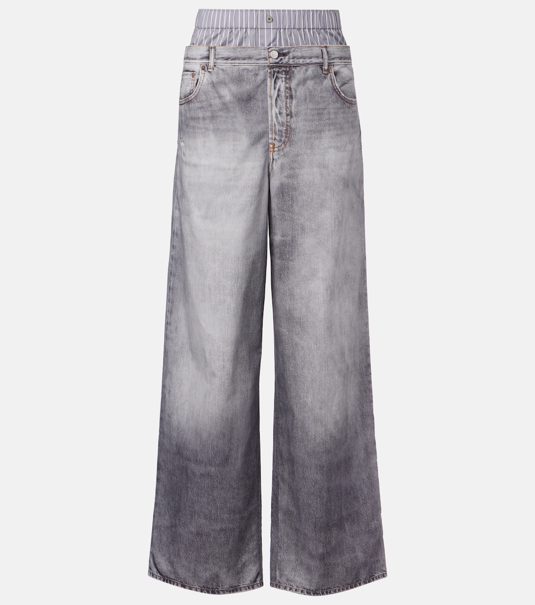 Printed cotton poplin wide-leg pants | Acne Studios