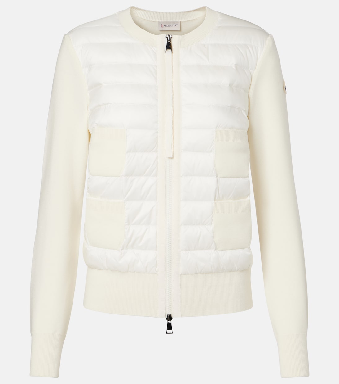 Down-paneled knitted jacket | Moncler