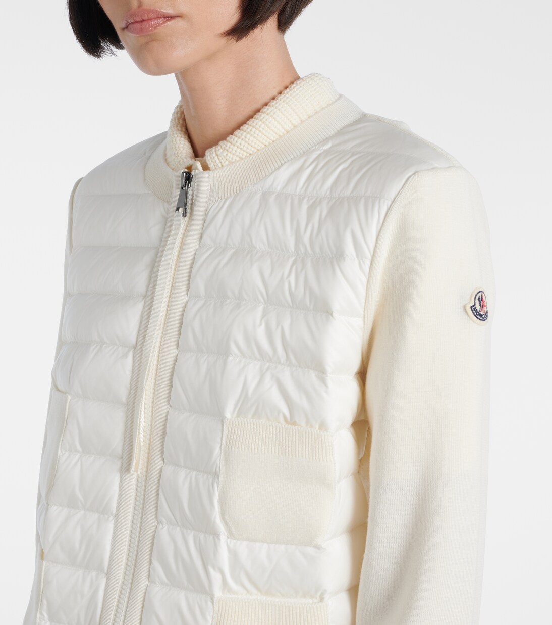 Down-paneled knitted jacket | Moncler