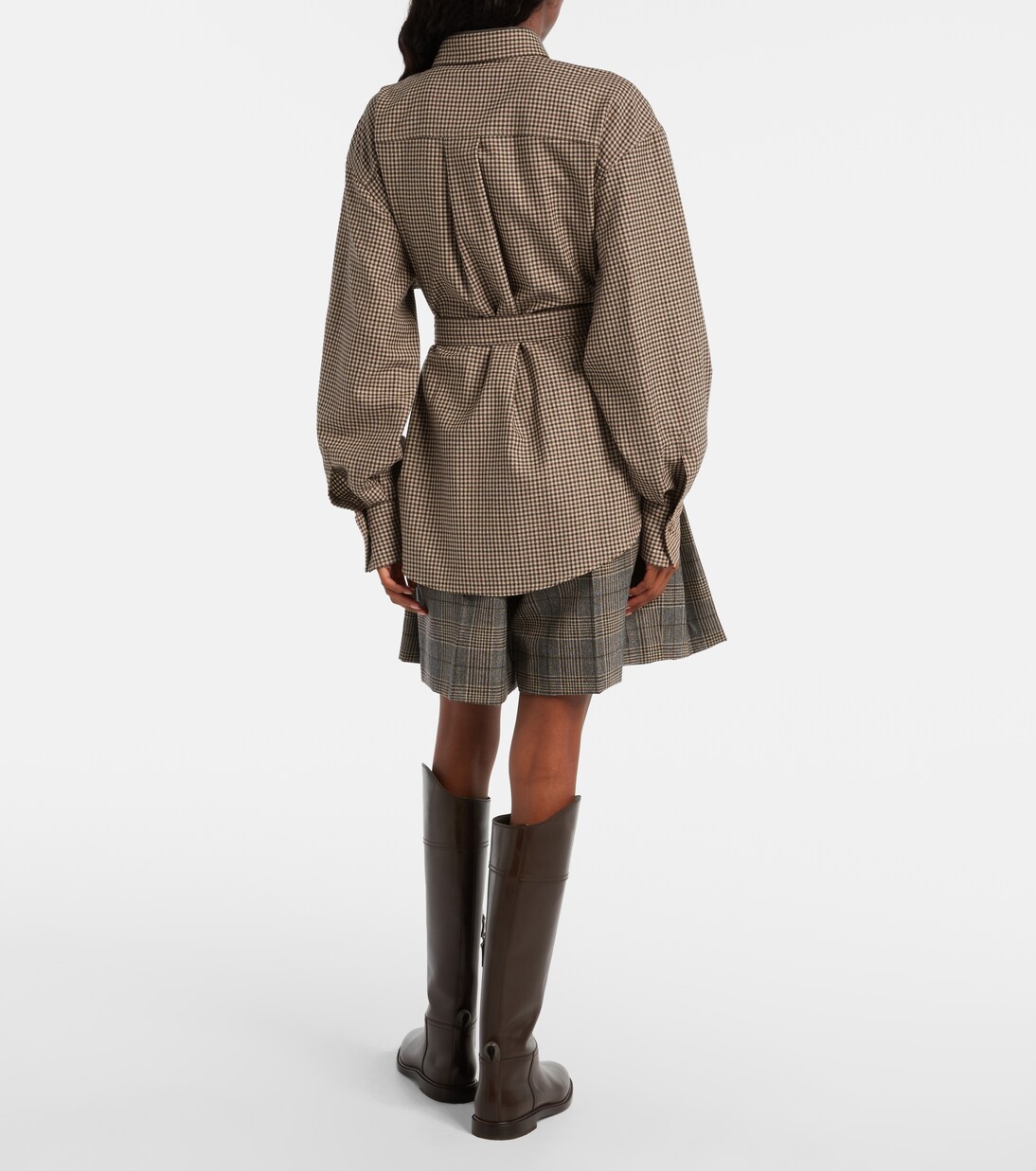 Checked virgin wool overshirt | Brunello Cucinelli