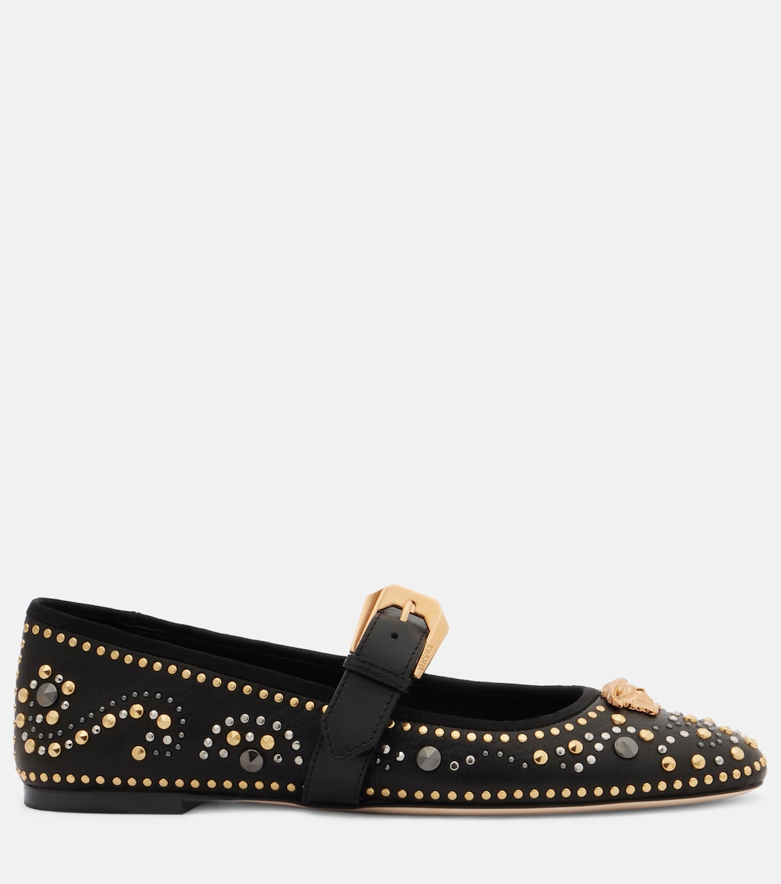 La Medusa leather Mary Jane flats | Versace