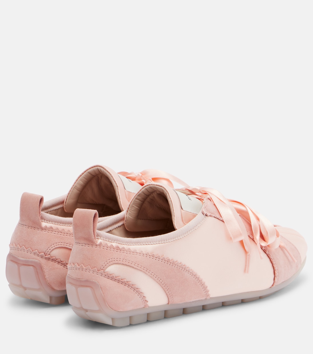 Ballerina Grip satin and suede sneakers | Simone Rocha