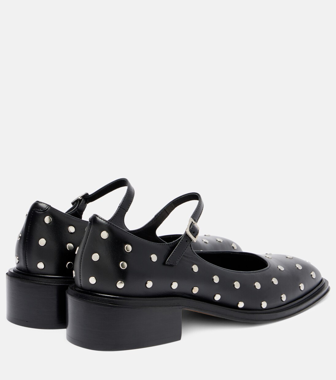 Verzierte Mary-Jane-Pumps Penelope 40 aus Leder | Souliers Martinez