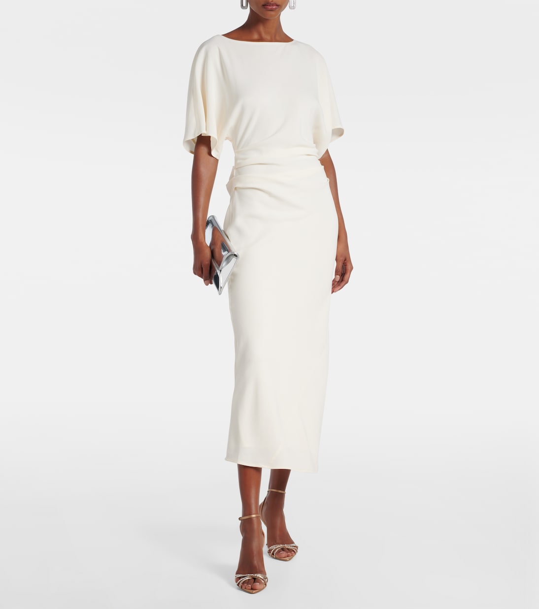 Sandali Tell Me 85 in raso con cristalli | Aquazzura