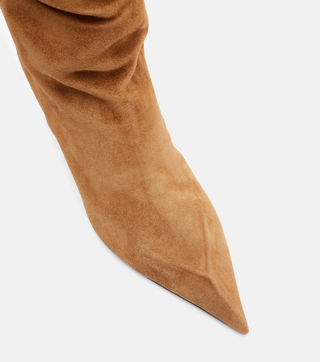 Bottes Christine 80 en daim | Amina Muaddi