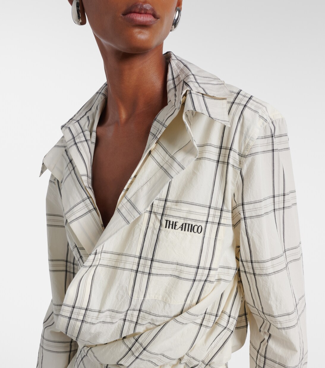 Checked cotton minidress  | The Attico