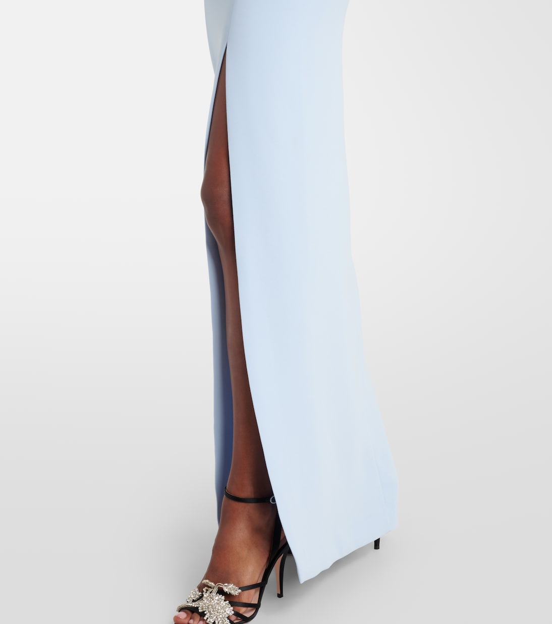 Alexis asymmetric off-shoulder gown | Solace London