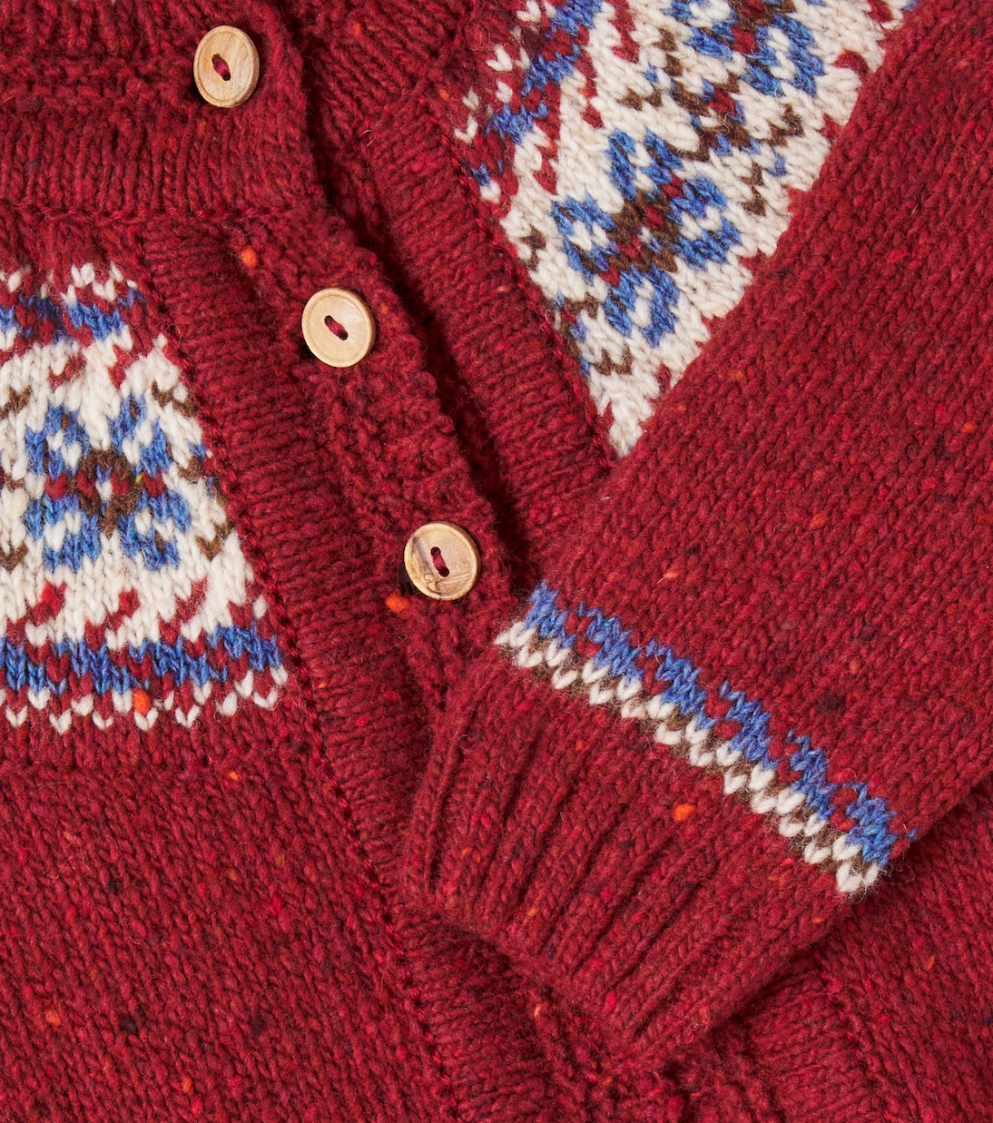 Intarsia wool-blend cardigan  | La Coqueta