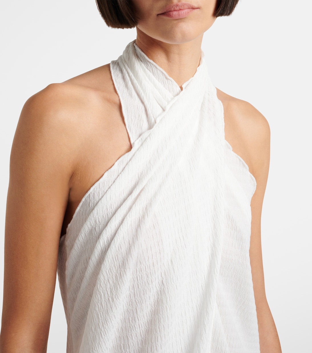 Stella sheer halterneck maxi dress | Jade Swim