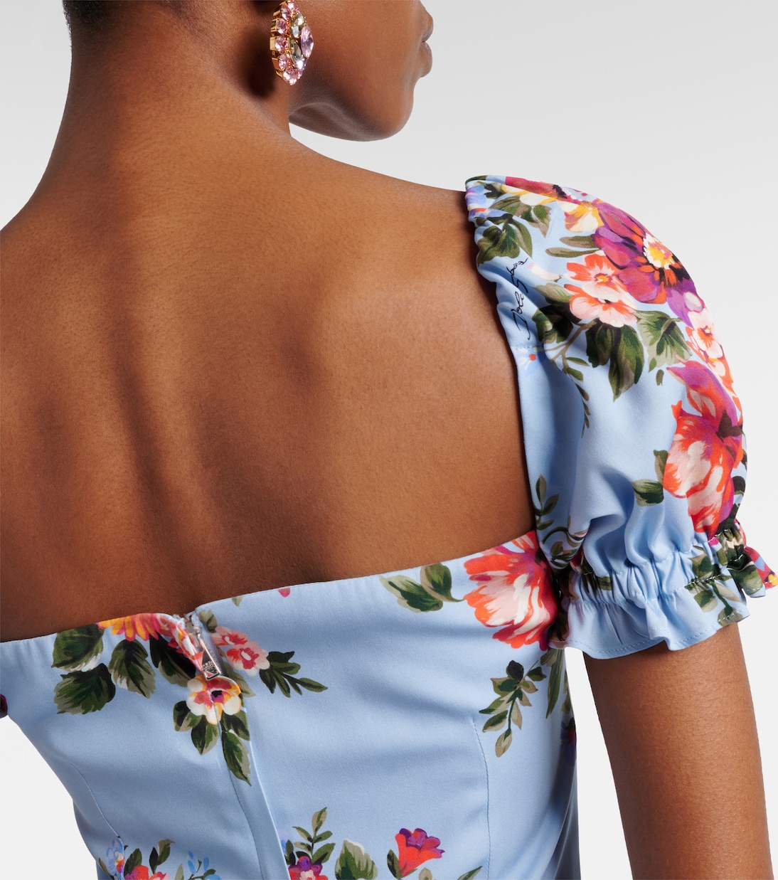 Bedrucktes Midikleid aus einem Seidengemisch | Dolce&Gabbana