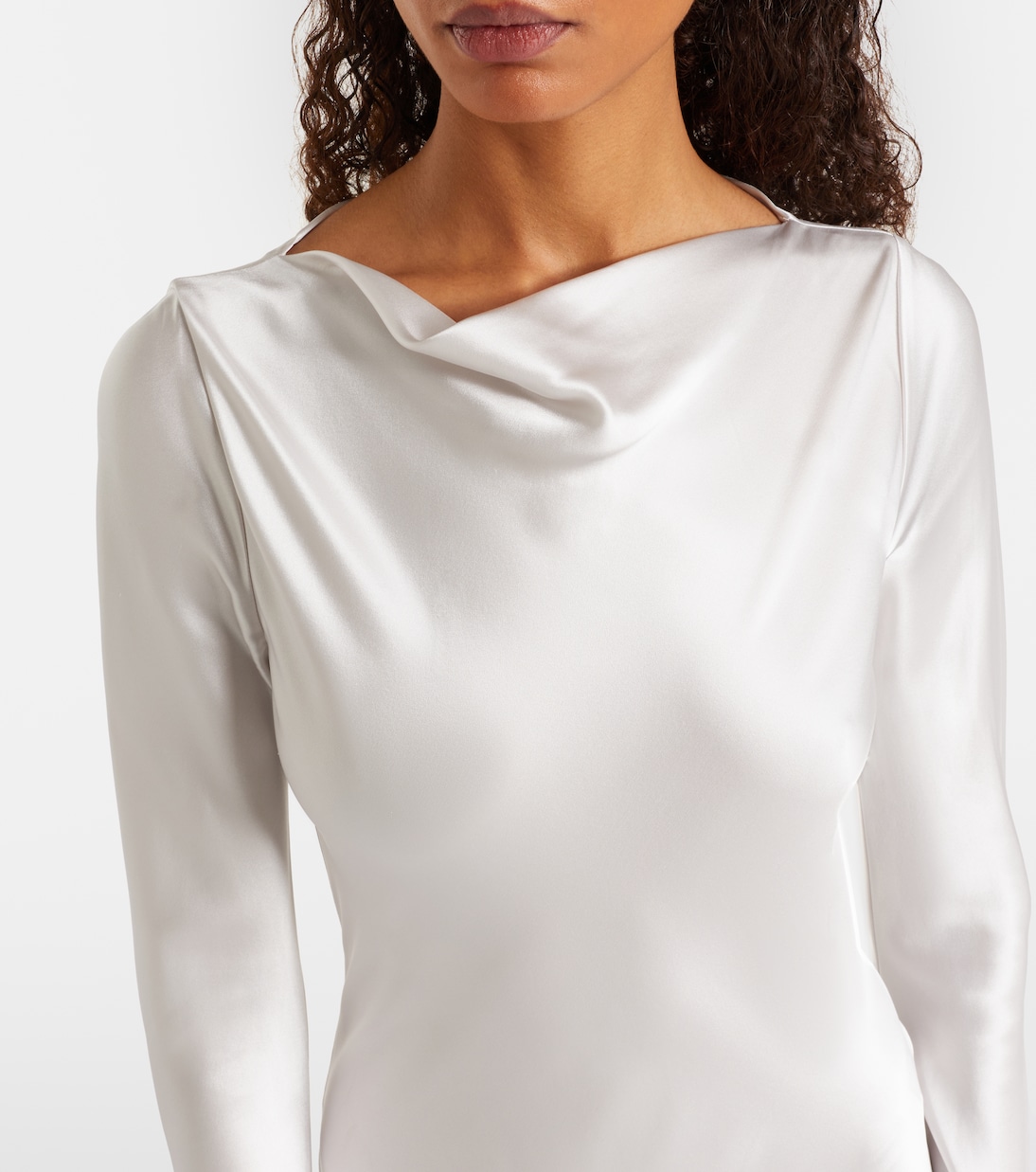 Maxikleid Cordelia aus Seidensatin und Chiffon | Tove