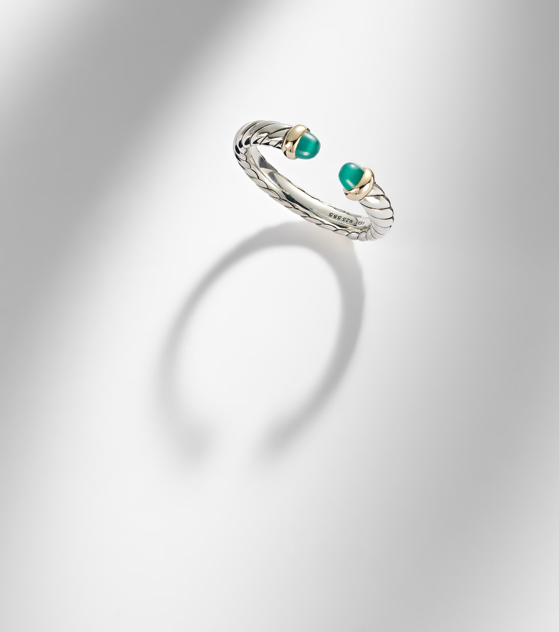 Cable Collectibles® Petite Cable sterling silver ring with onyx | David Yurman