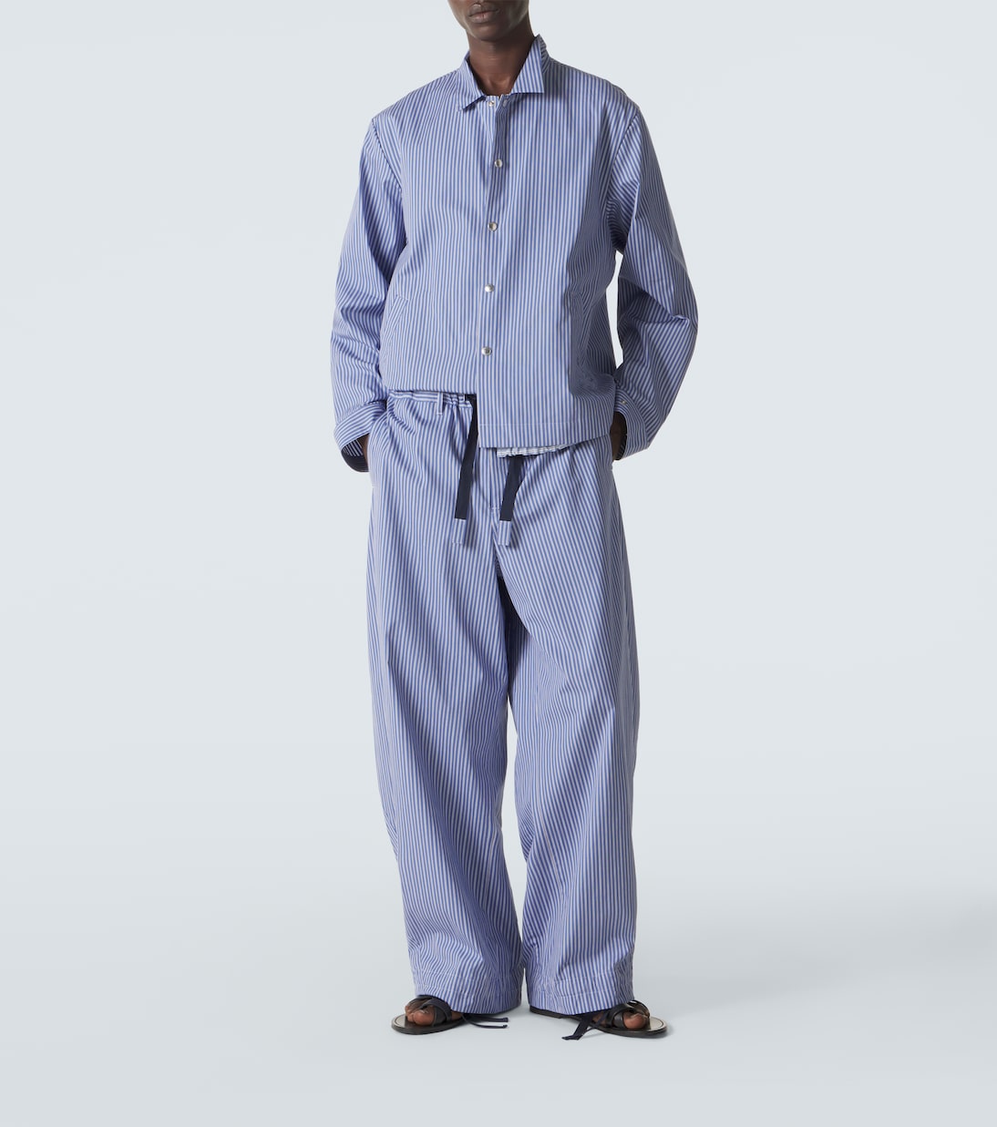 Striped cotton poplin blouson jacket | Sacai