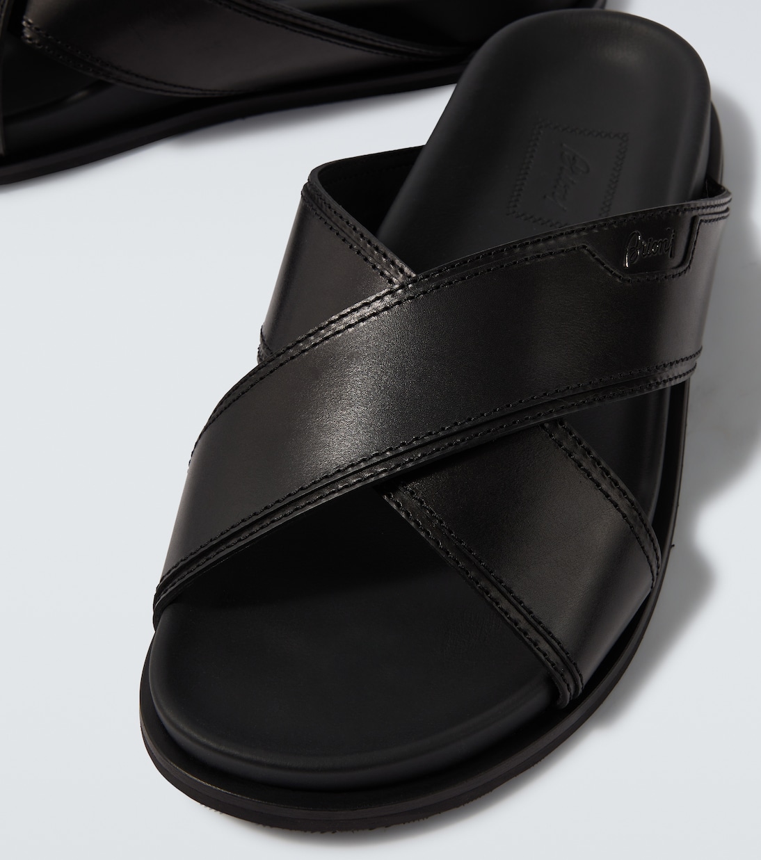 Criss-Cross leather slides | Brioni