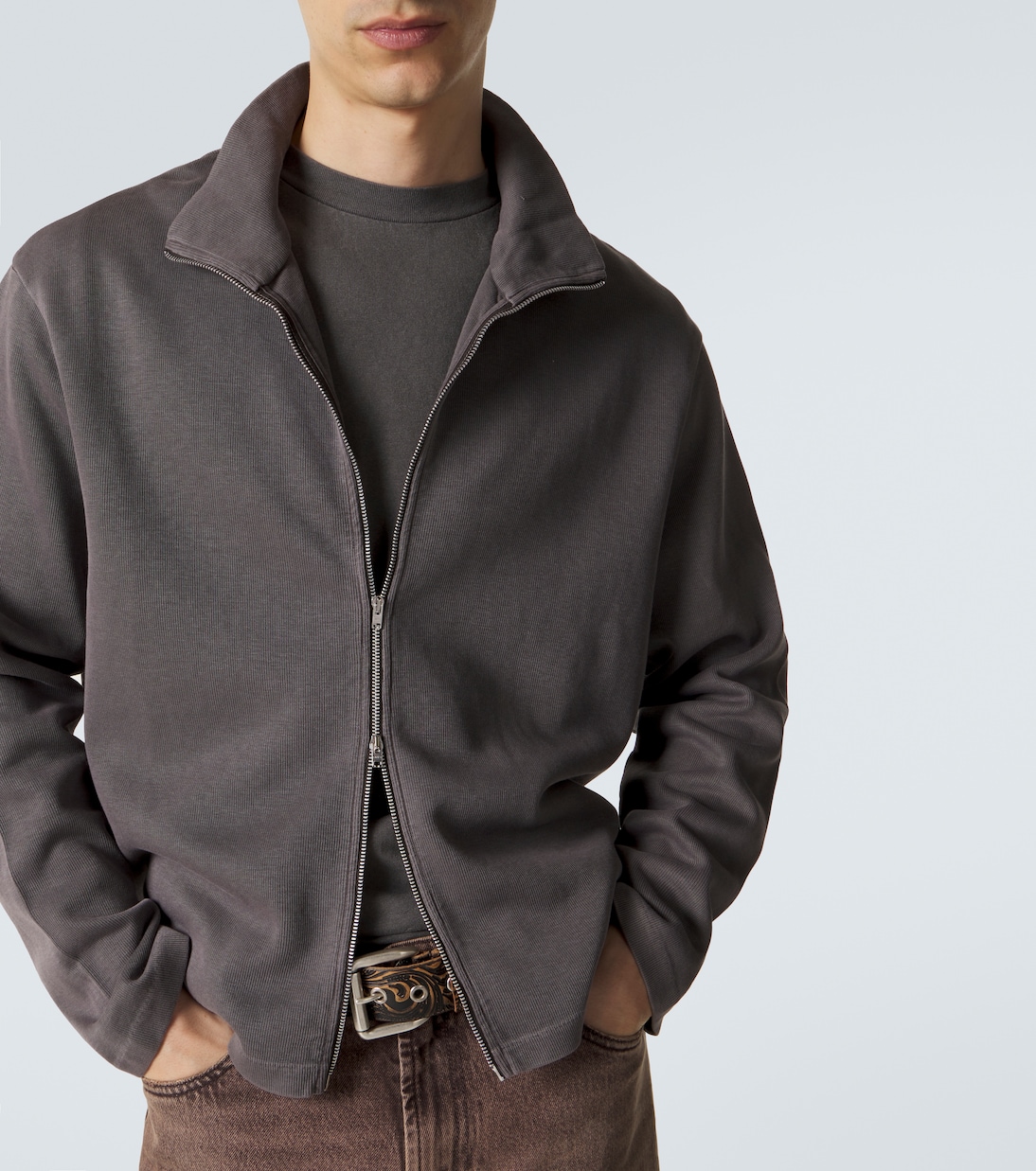 Shrunken cotton zip-up sweatshirt | Our Legacy