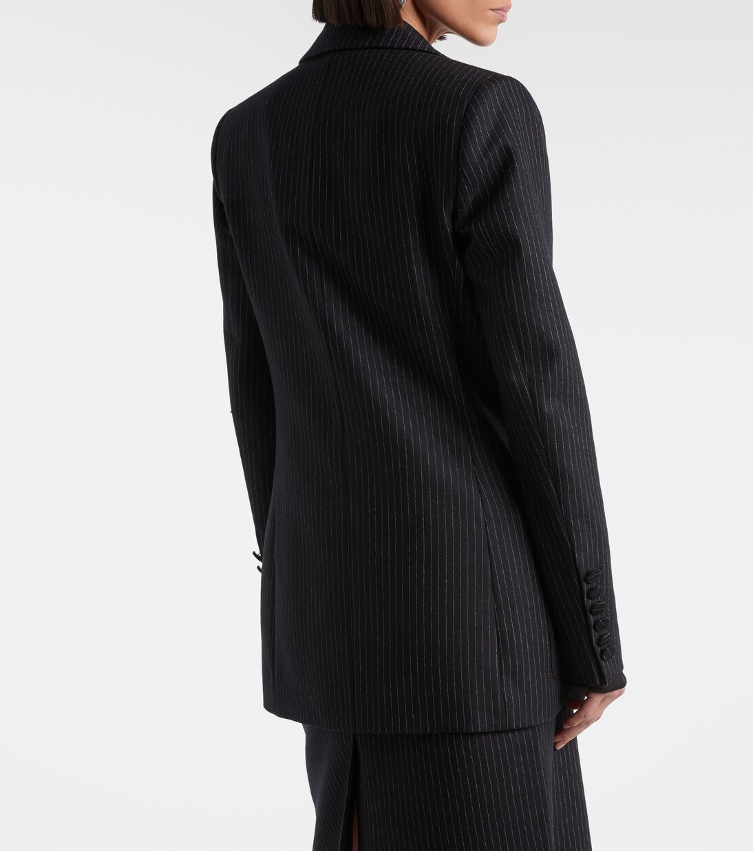 Pinstripe wool-blend blazer | Nina Ricci