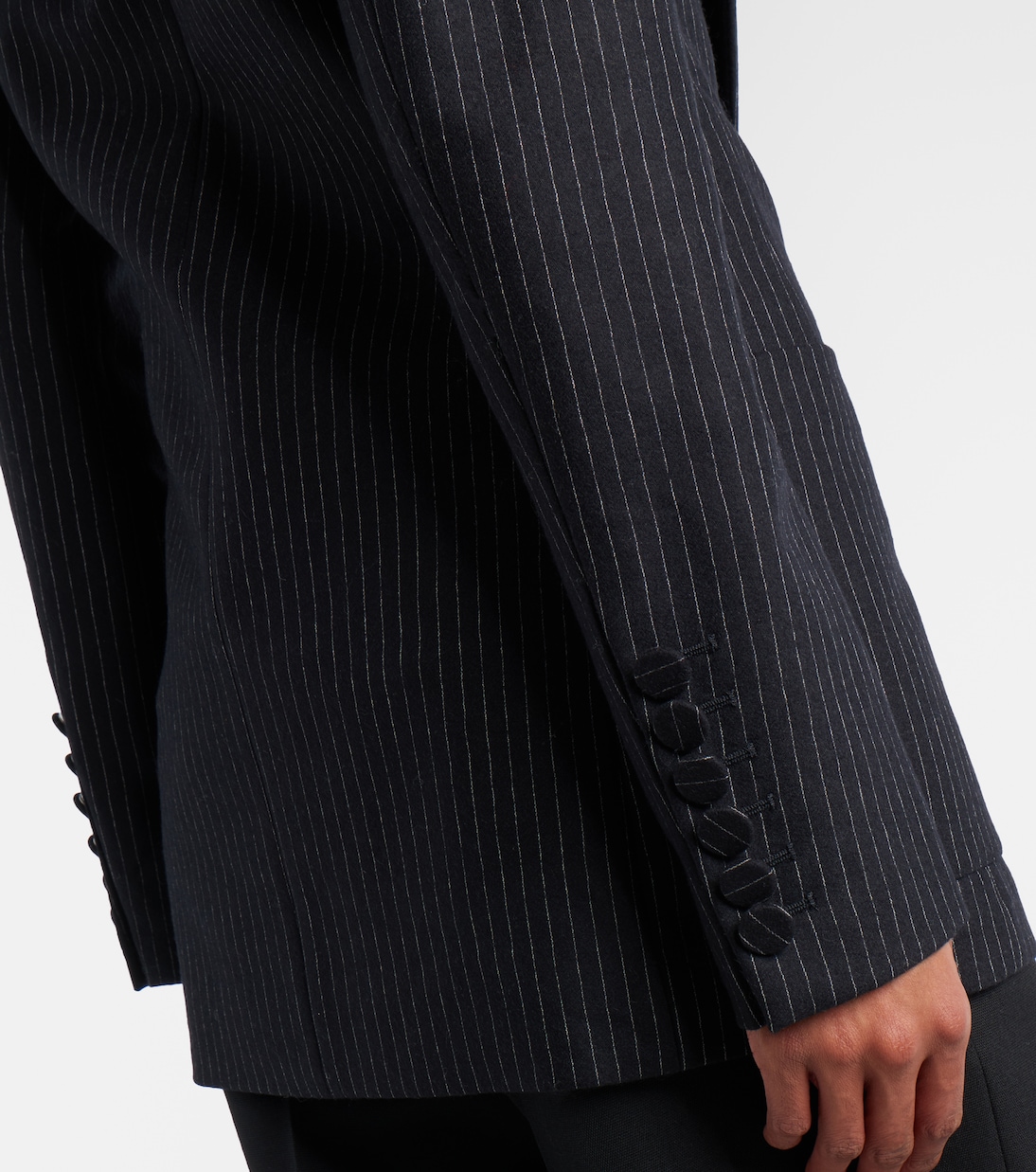 Pinstripe wool-blend blazer | Nina Ricci