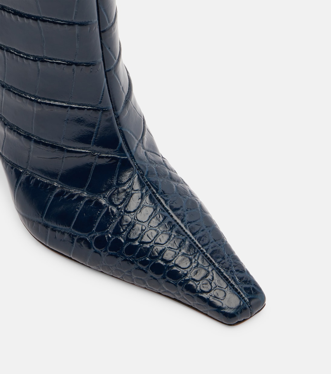 Mona croc-effect leather knee-high boots | Amina Muaddi
