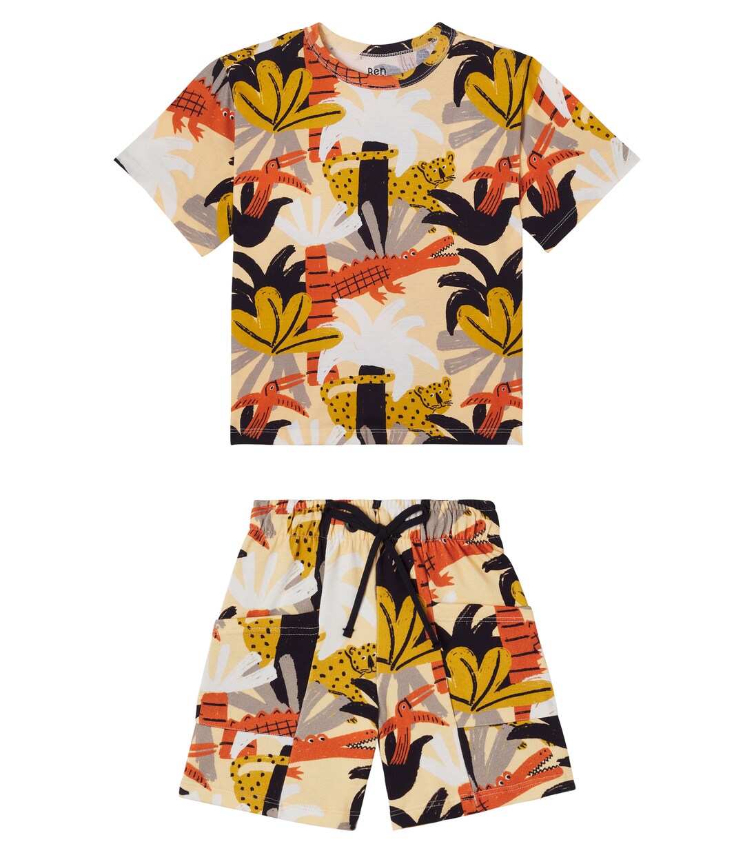 Ensemble t-shirt et short imprimé en coton | Fábula
