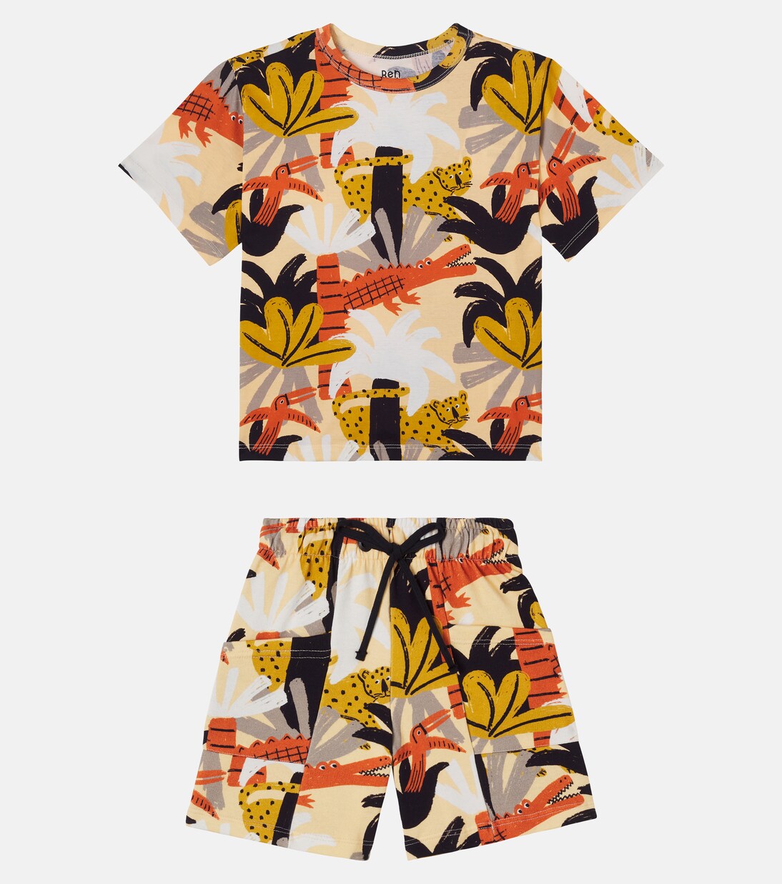 Ensemble t-shirt et short imprimé en coton | Fábula