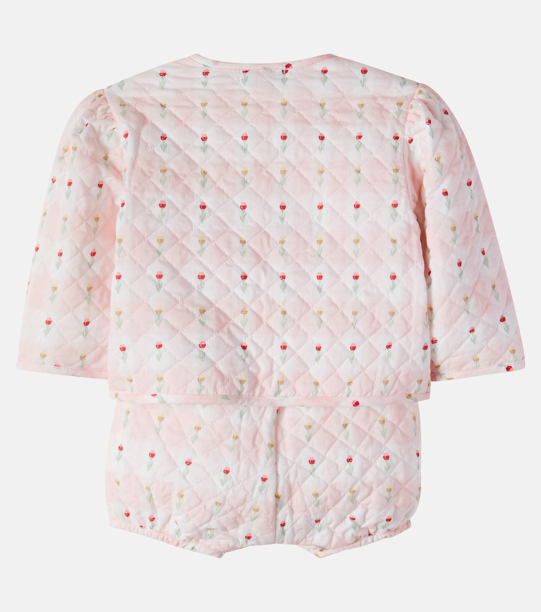 Baby floral quilted jacket and shorts set | Bebe Organic