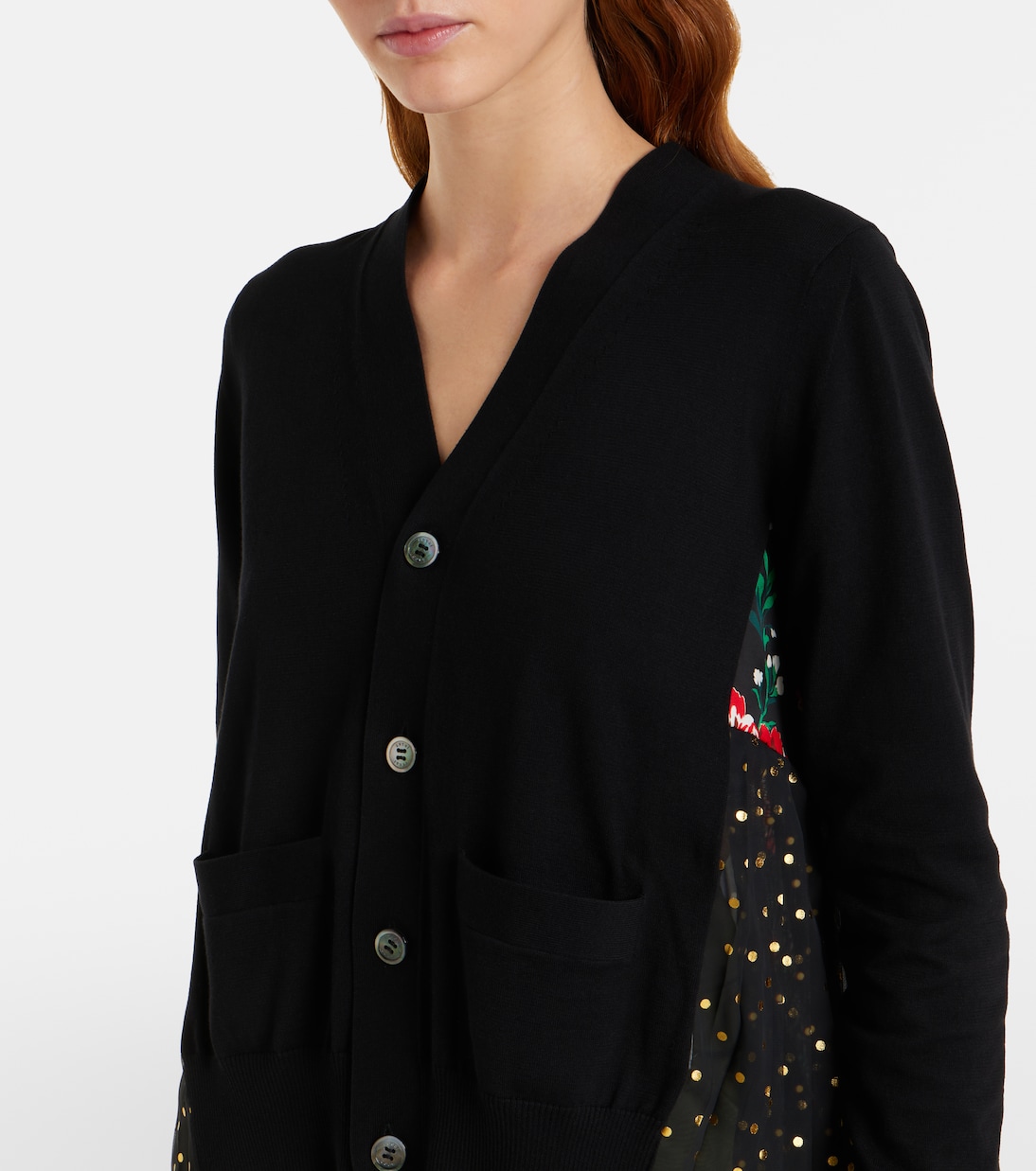 Printed cotton cardigan | Sacai