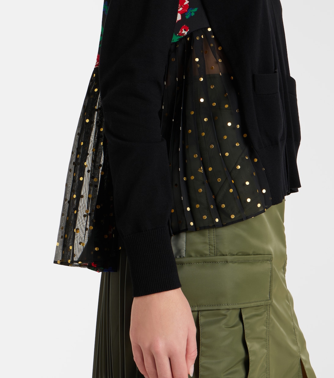 Printed cotton cardigan | Sacai