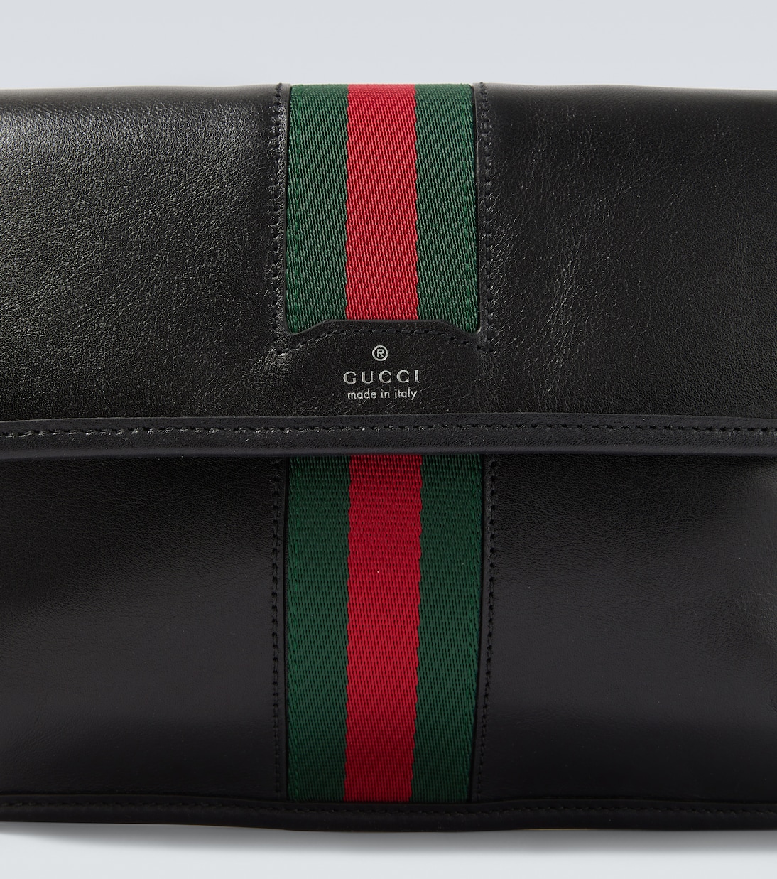 Web Trademark Small leather belt bag | Gucci